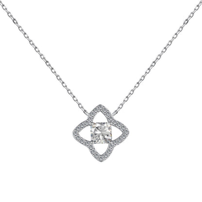 [Together]Exquisite Flower Shape Princess Cut Necklace