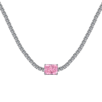 [Together]2.0 carat Ornate Emerald Cut Necklace