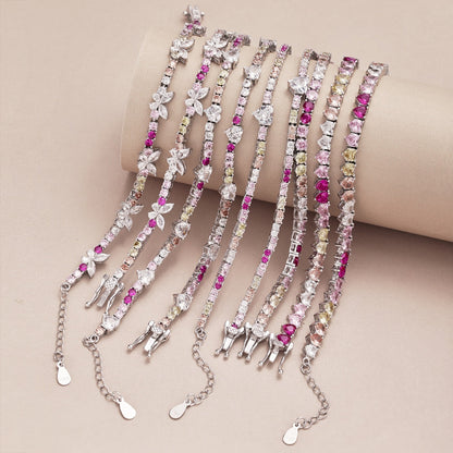 [Together]Ornate Colorful Butterfly Shape Round Cut Daily Bracelet