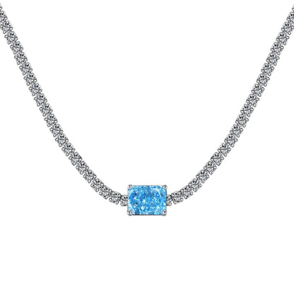 [Together]2.0 carat Ornate Emerald Cut Necklace