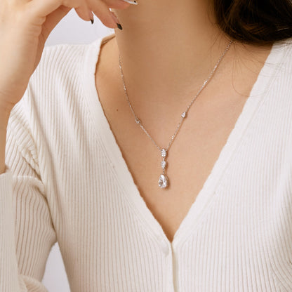 [Together]Dazzling Pear Cut Necklace