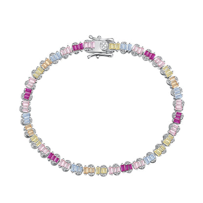 [Together]Delicate Colorful Emerald Cut Party Bracelet