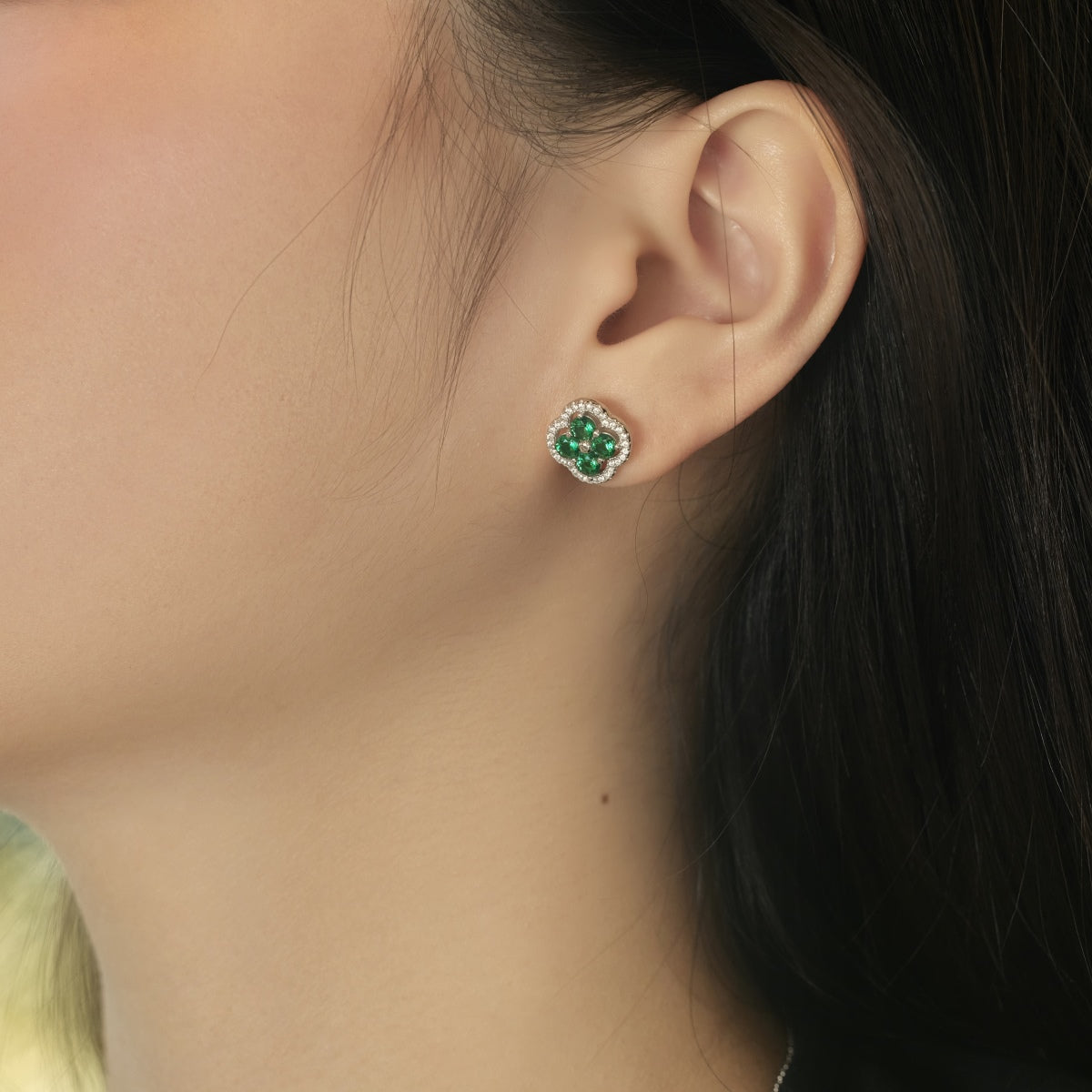 [Together]Four-Leaf Clover Exquisite Earrings