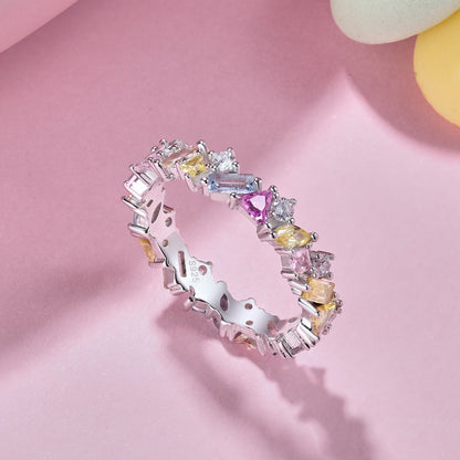 [Together]Dazzling Polychromatic Multi cut Daily Ring