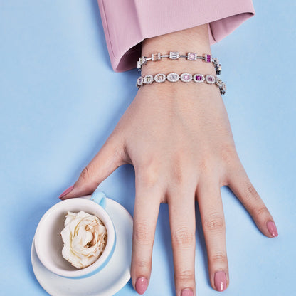 [Together]Dainty Charming Emerald Cut Daily Bracelet