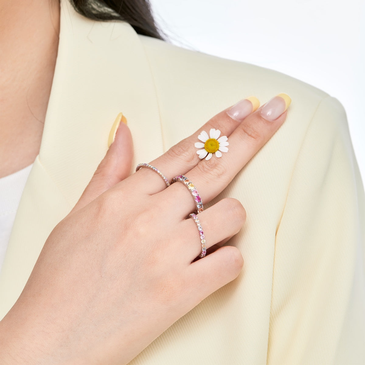 [Together]Elegant Vivid Round Cut Daily Ring