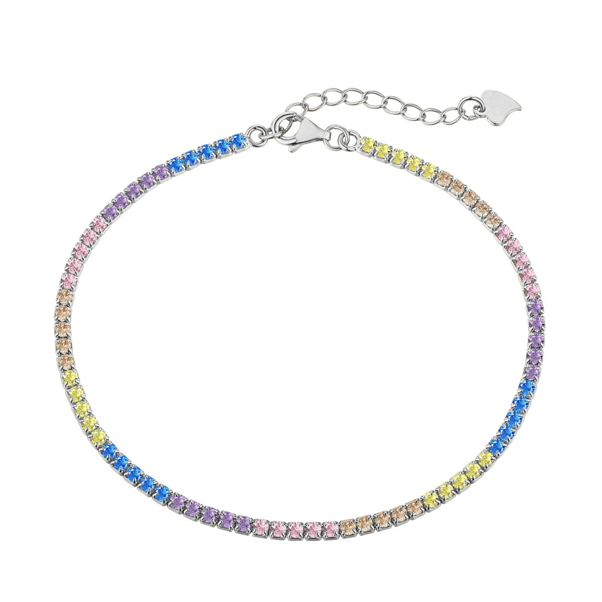 [Together]Dazzling Colorful Round Cut Daily Bracelet