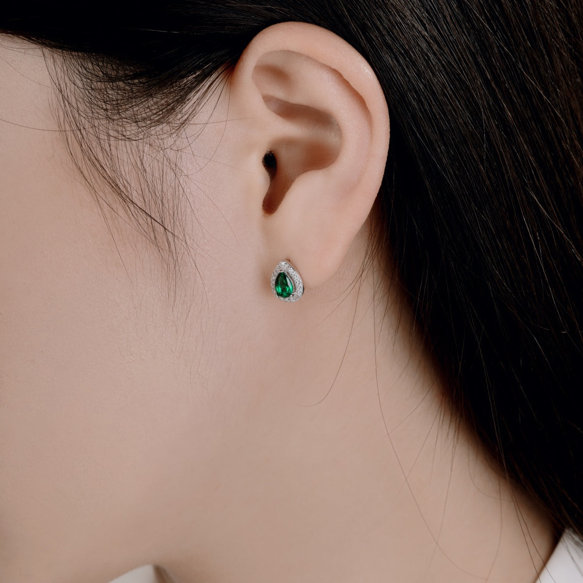 [Together]Luxurious Water Drop Shape Earrings