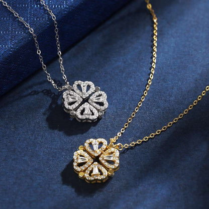 [Together]Ornate Heart Cut Flower Shape Necklace