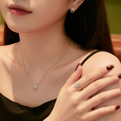 [Together]Sparkling Pear Cut Necklace