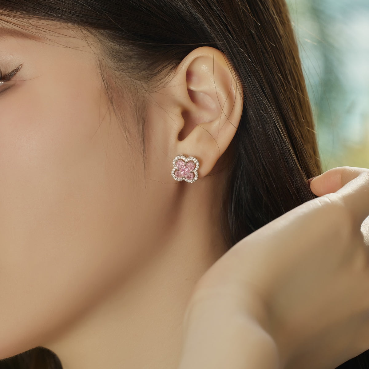 [Together]Lucky Four-Leaf Clover Exquisite Earrings