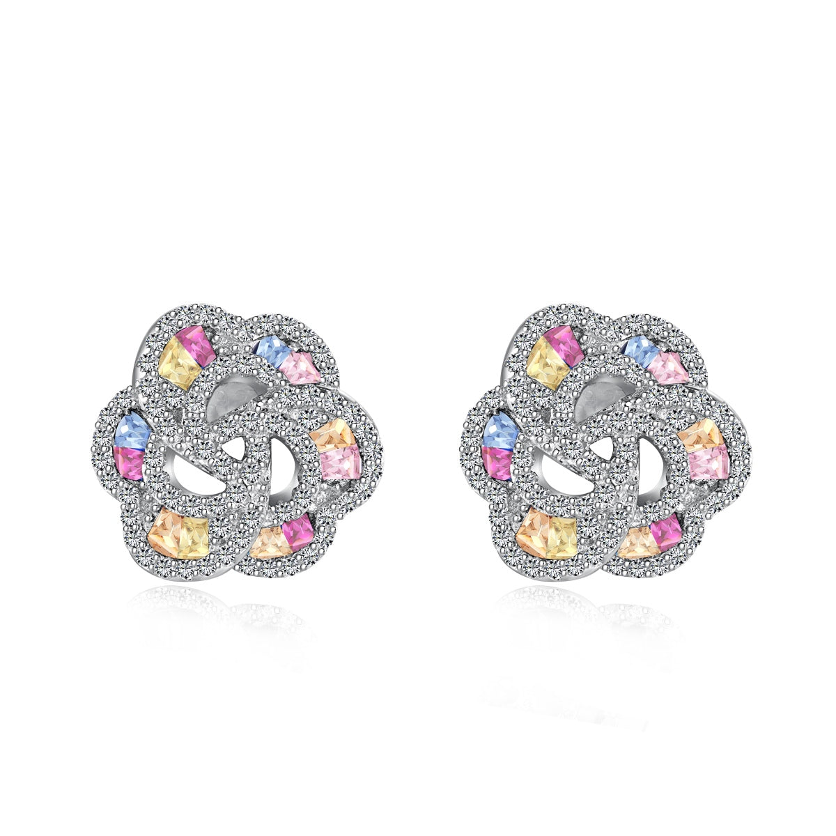 [Together]Exquisite Flower Shape Daily Earrings