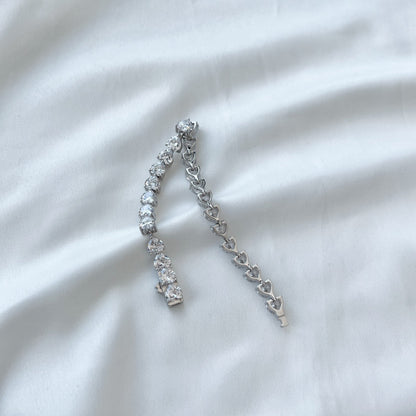 [Together]0.75 Carat Elegant Romantic Heart Shape Lover Bracelet