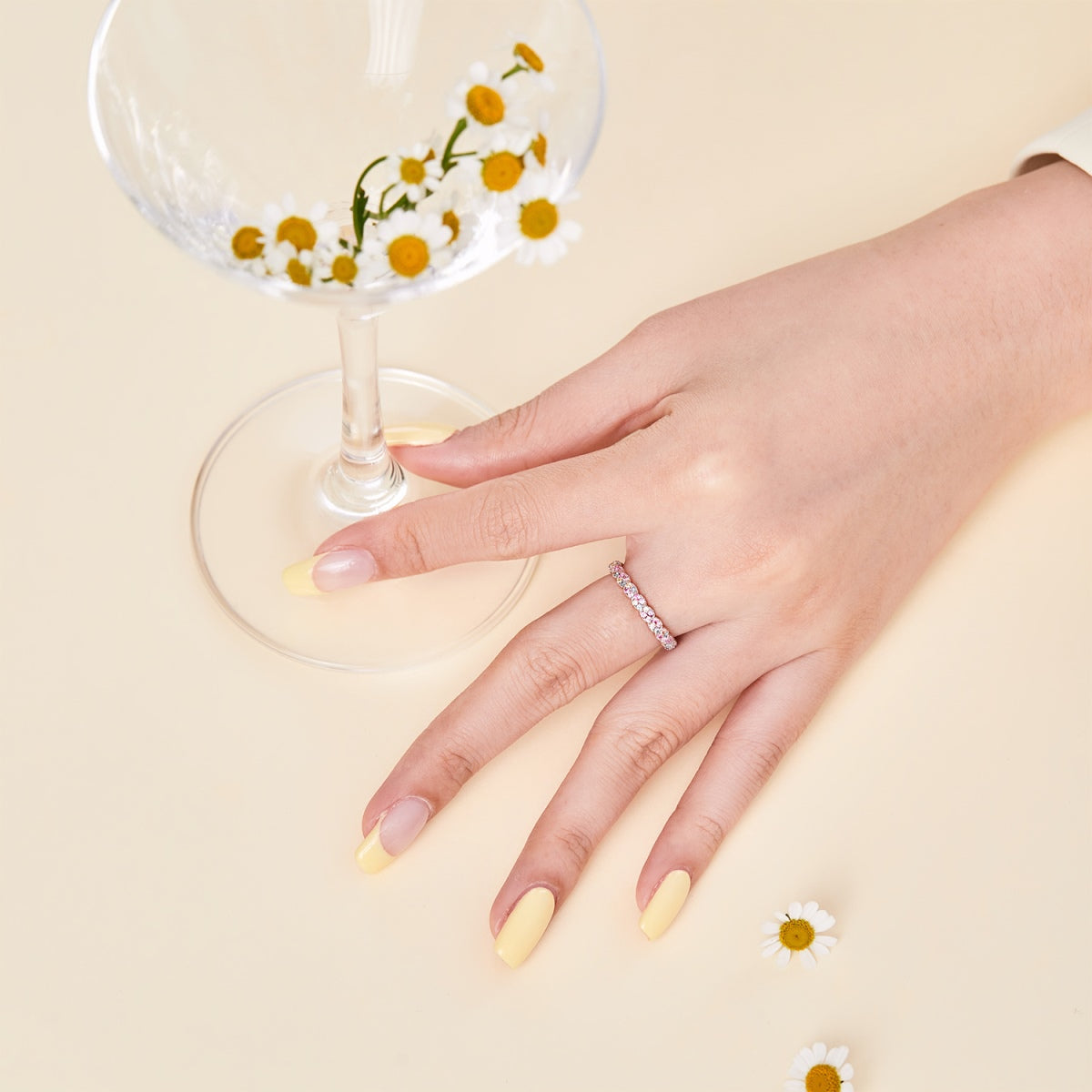 [Together]Dainty Ebullient Round Cut Daily Ring