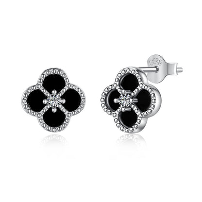 [Together]Four-Leaf Clover Flower Shape Exquisite Earrings