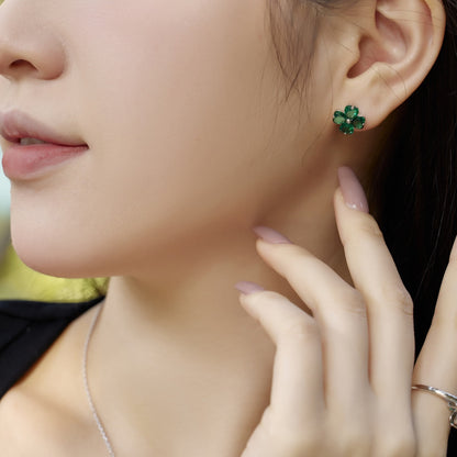 [Together]Four-Leaf Clover Ball Earrings