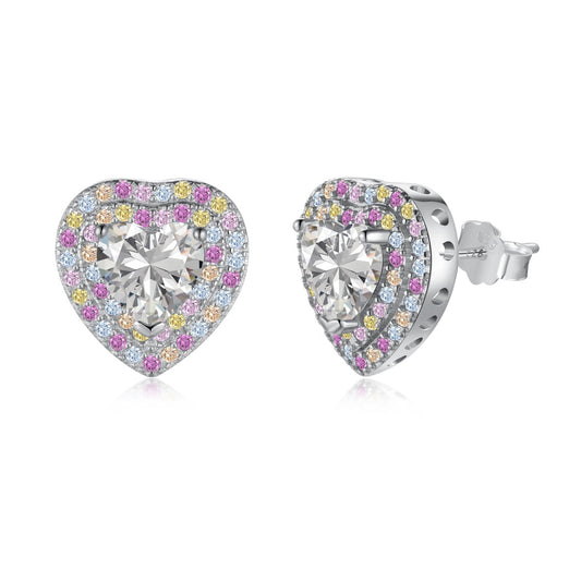 [Together]Dazzling Heart Shape Lover Earrings