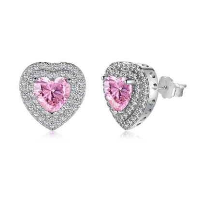 [Together]Dazzling Heart Shape Lover Earrings