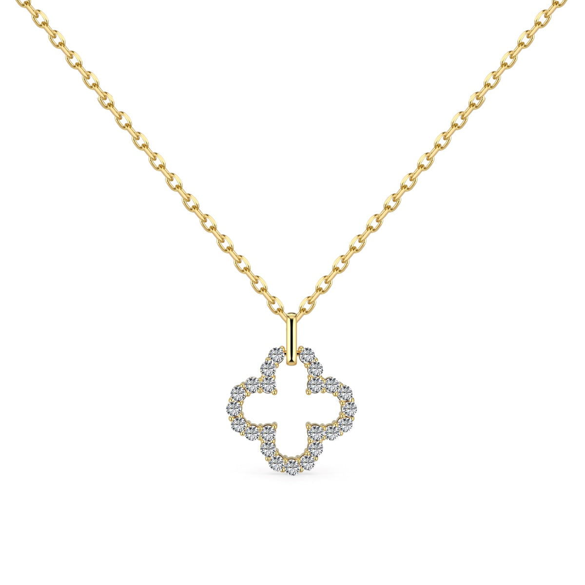 [Together]Four-Leaf Clover Hollow Design Exquisite Necklace