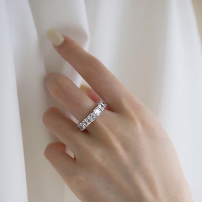 [Together]Elegant Princess Cut Tennis Ring