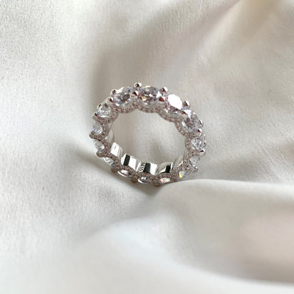 [Together]Gorgeous Round Cut Tennis Ring